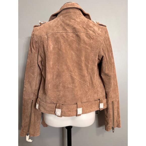Blank NYC coffe bean Suede Moto Jacket NWT Small - Picture 7 of 13